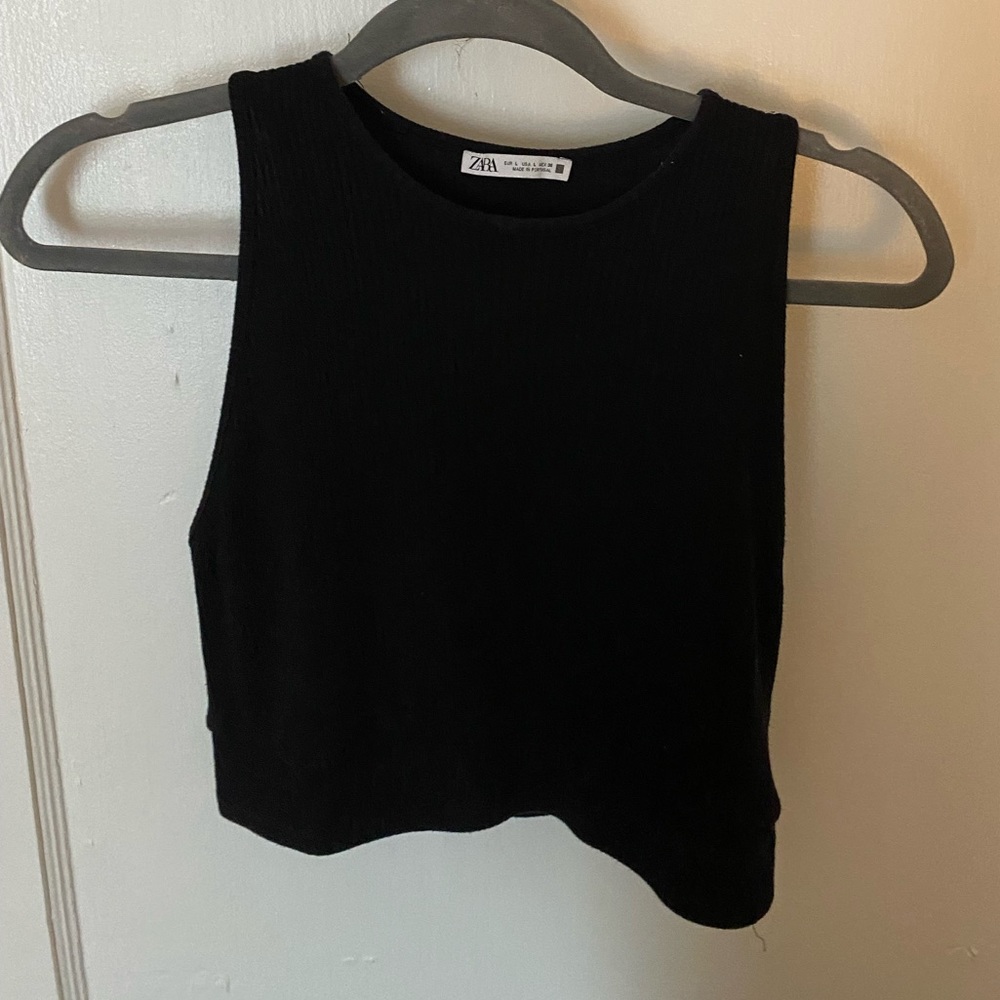 Zara high neck black tank